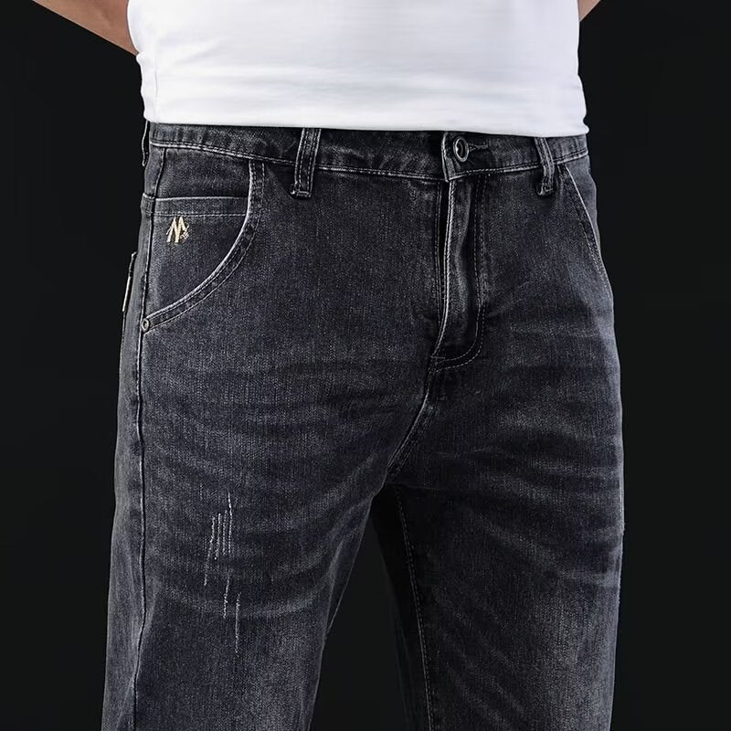 Men’s Summer Thin Stretch Jeans – Lightweight Breathable Slim Fit Denim Pants