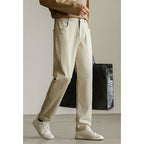 Men’s American-Style Heavy Stretch Jeans – Durable Thick Denim Pants with Classic Fit