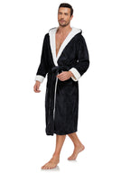 RONGTAI Unisex Long Fleece Bathrobe – Ultra Soft, Warm, and Cozy Winter Robe for Men & Women