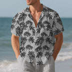Men’s European & American Beach Shirt – Casual Short Sleeve Summer Top