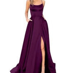 Women’s Solid Color Slim Fit Hollow Shoulder Dress – Elegant Bridesmaid & Party Long Dress