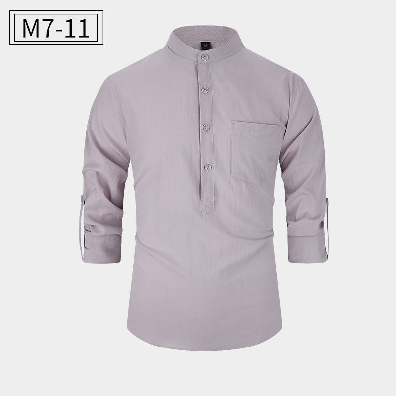 New Men’s Cotton Shirt – Casual Style Breathable Long Sleeve Everyday Wear