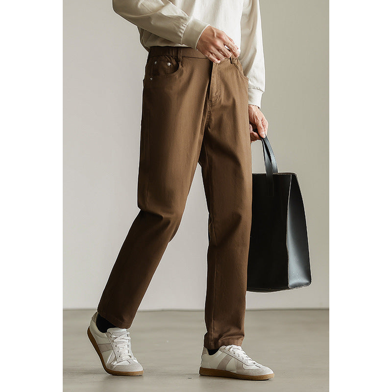 Men’s American-Style Heavy Stretch Jeans – Durable Thick Denim Pants with Classic Fit