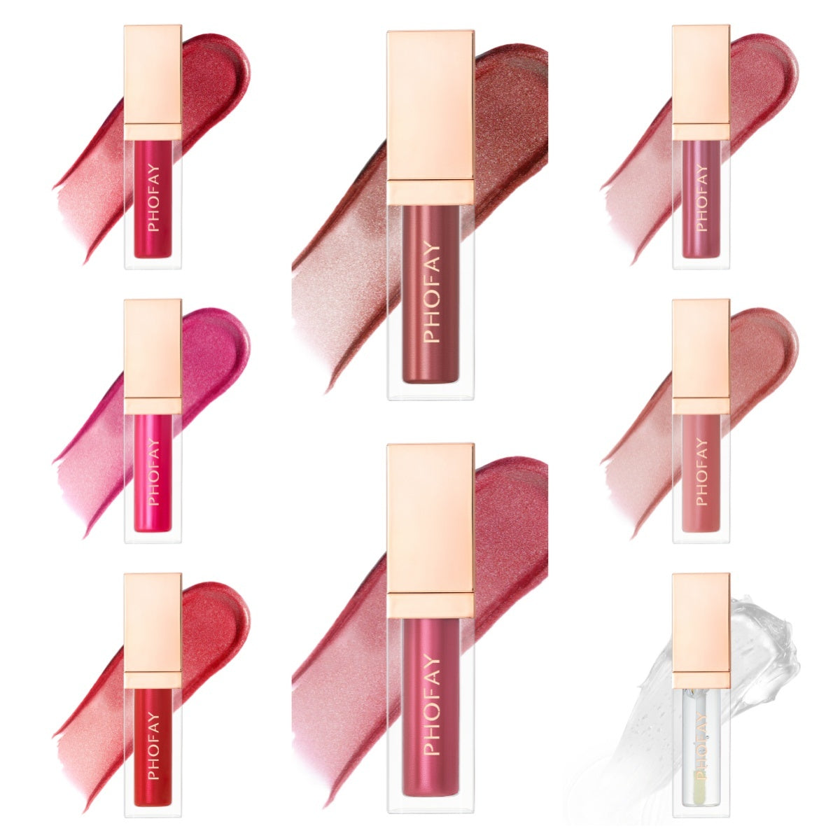 PHOFAY Ultra-Glossy Lip Gloss – High-Shine Hydrating Formula For Plump, Juicy Lips