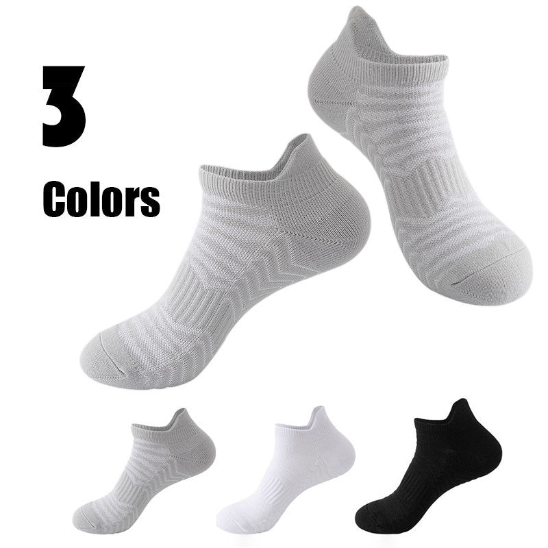 3 Pairs Men’s Low Athletic Socks – Cushioned Breathable Running & Sports Crew Socks