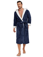 RONGTAI Long Fleece Bathrobe for Men & Women – Ultra Soft, Warm, and Cozy Unisex Winter Robe