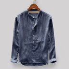 Men’s Cotton & Linen Shirt – Fashion Solid Color Breathable Casual Summer Wear