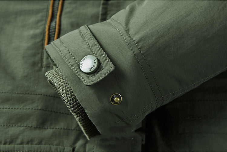 Men’s Thick Loose Brown Cotton Jacket – Warm Casual Winter Coat for Youth Style