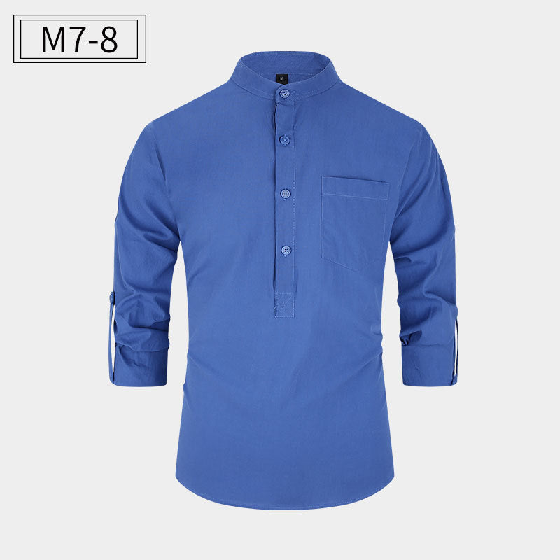 New Men’s Cotton Shirt – Casual Style Breathable Long Sleeve Everyday Wear