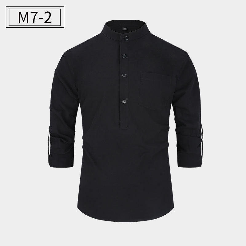 New Men’s Cotton Shirt – Casual Style Breathable Long Sleeve Everyday Wear