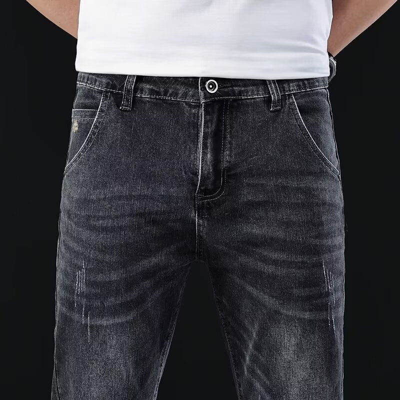 Men’s Summer Thin Stretch Jeans – Lightweight Breathable Slim Fit Denim Pants