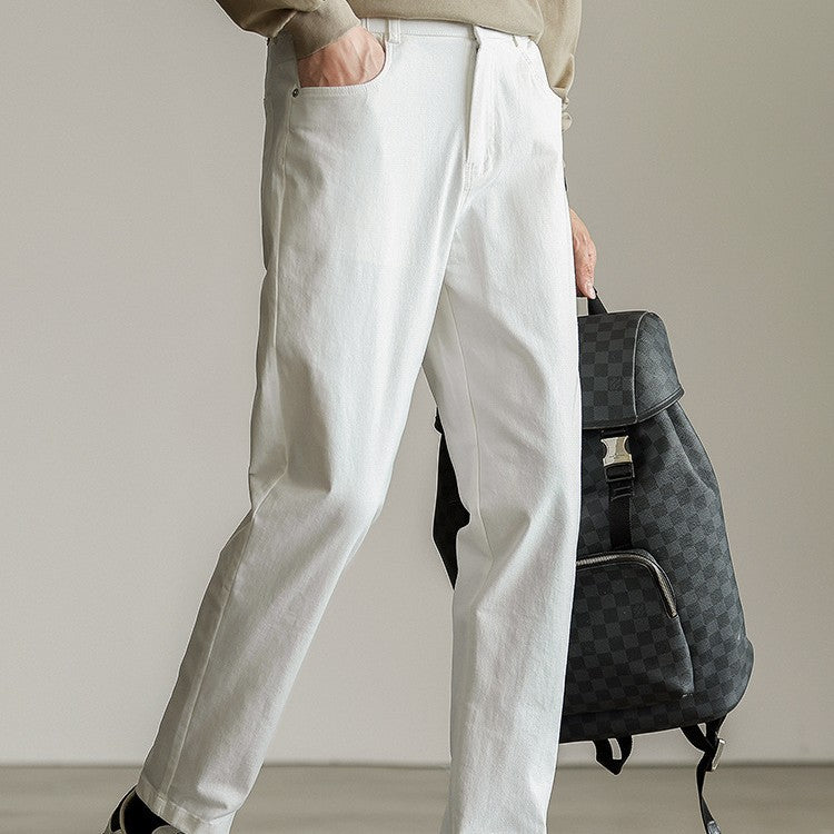 Men’s American-Style Heavy Stretch Jeans – Durable Thick Denim Pants with Classic Fit