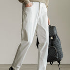 Men’s American-Style Heavy Stretch Jeans – Durable Thick Denim Pants with Classic Fit