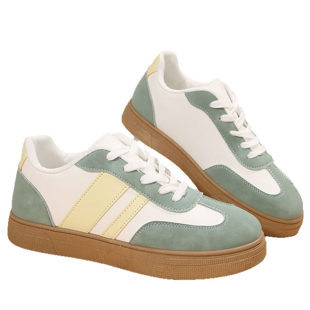 Assorted Colors Retro Sports Women's Shoes – Classic White Sneakers for Everyday Comfort & Style