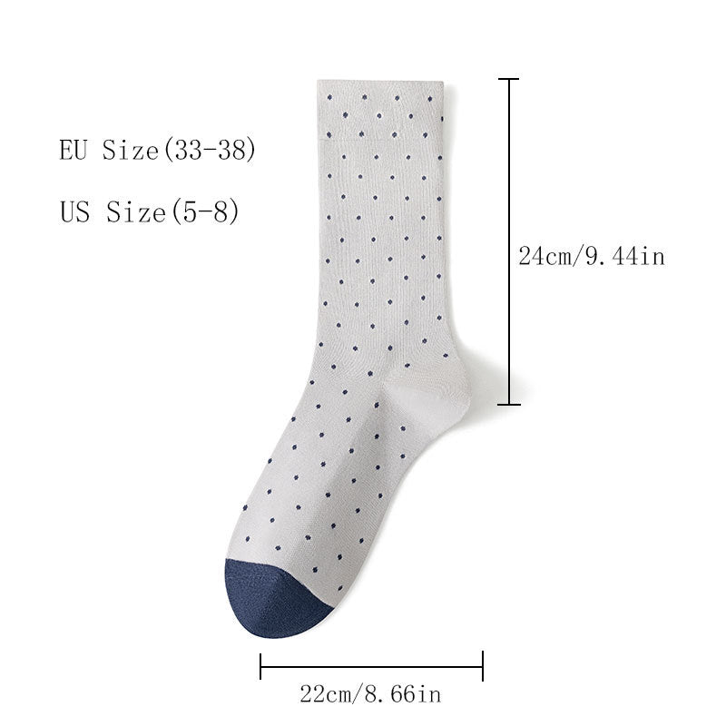 5 Pairs Women’s Cute Soft Crew Socks – Breathable Lightweight Above-Ankle Casual Socks for Daily Wear