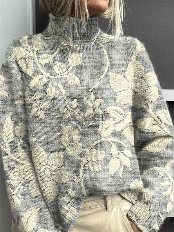 New Christmas Abstract Print Casual Cloak Coat – Festive Warm Cardigan for Women