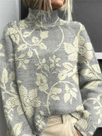 New Christmas Abstract Print Casual Cloak Coat – Festive Warm Cardigan for Women