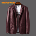 Men’s Leather Lapel Jacket – Stylish Thin Autumn & Winter Outerwear for a Classic Look