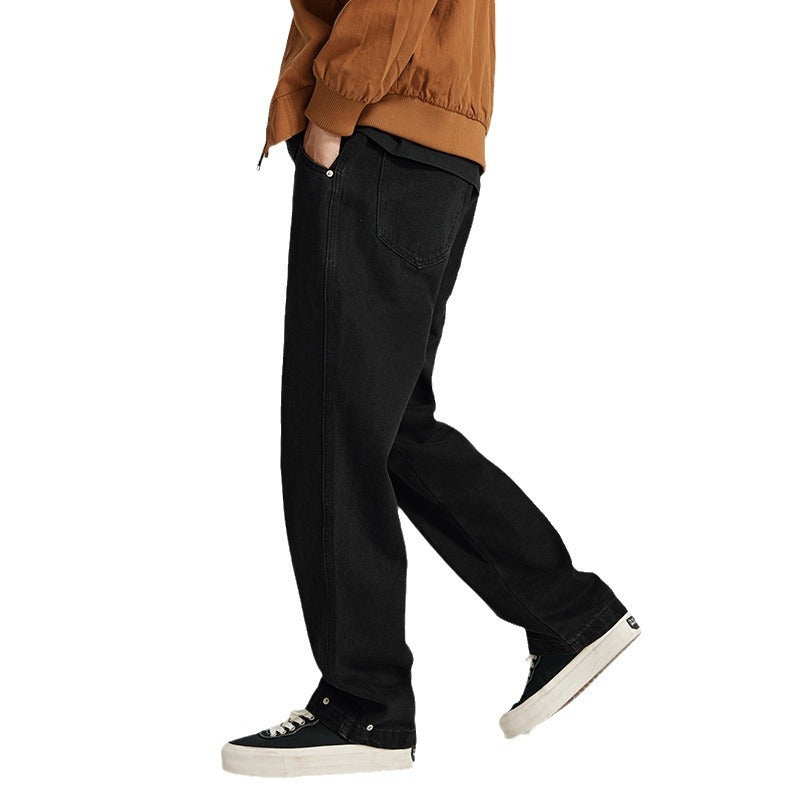 Men’s Straight Loose Jeans – Classic Relaxed Fit Denim Pants for Everyday Comfort