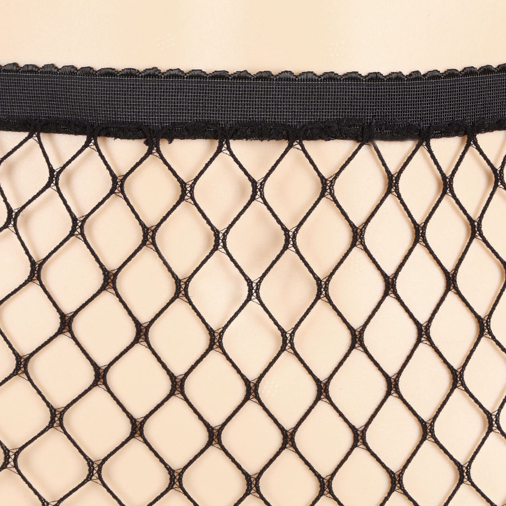 Women’s Sexy Fishnet Tights – High Waist Stretchy Mesh Pantyhose with Hollow Out Design