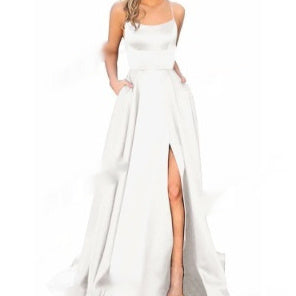 Women’s Solid Color Slim Fit Hollow Shoulder Dress – Elegant Bridesmaid & Party Long Dress