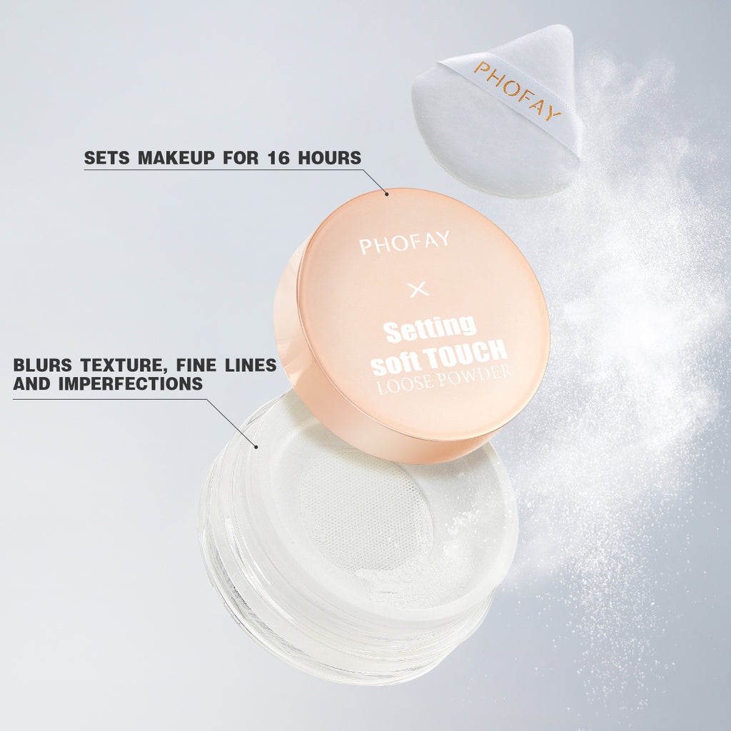 PHOFAY Soft Touch Loose Setting Powder – Lightweight, Oil-Control & Smooth Matte Finish