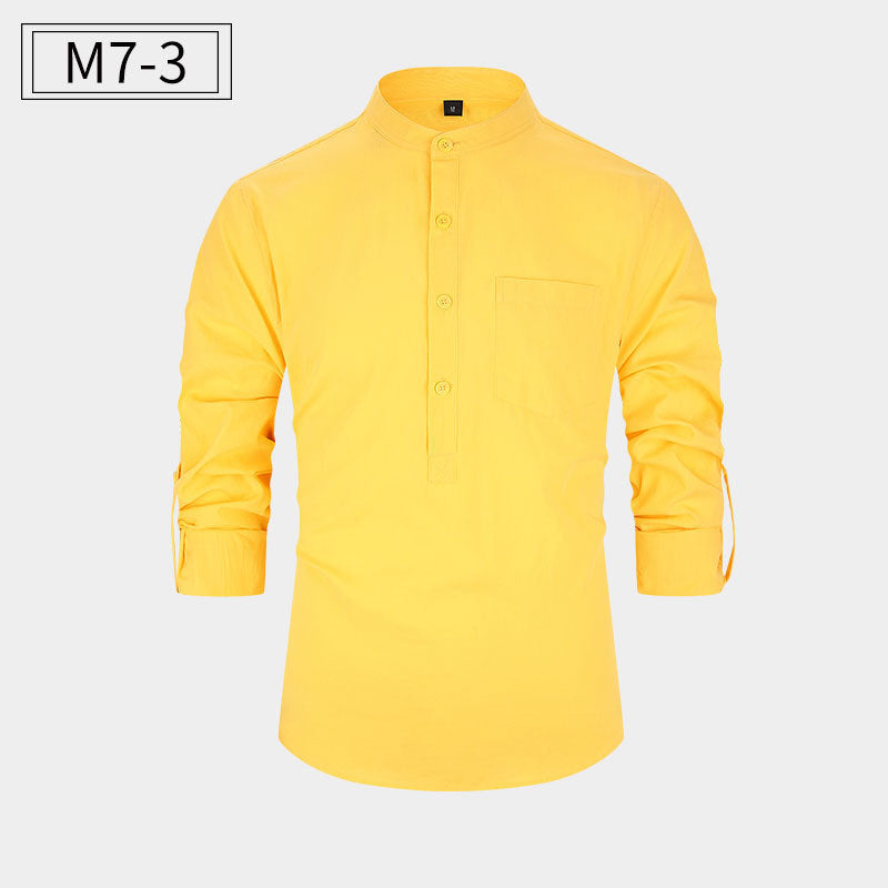 New Men’s Cotton Shirt – Casual Style Breathable Long Sleeve Everyday Wear