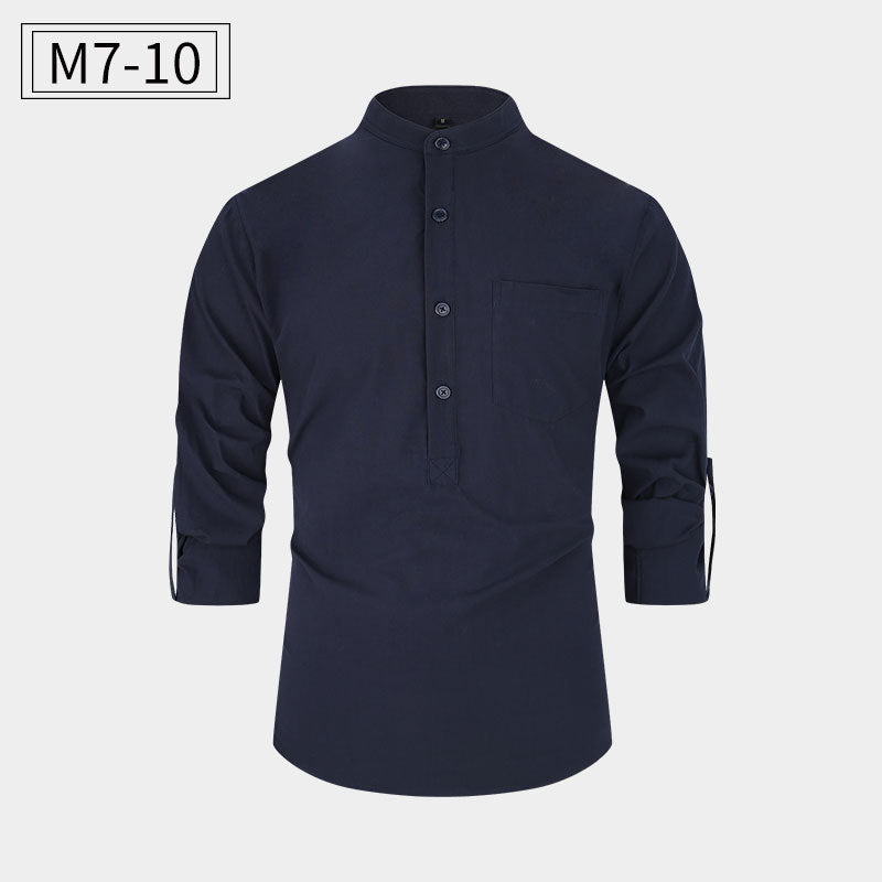 New Men’s Cotton Shirt – Casual Style Breathable Long Sleeve Everyday Wear