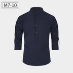 New Men’s Cotton Shirt – Casual Style Breathable Long Sleeve Everyday Wear