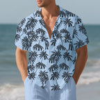 Men’s European & American Beach Shirt – Casual Short Sleeve Summer Top