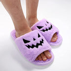 Halloween Winter Cute Warm Home Slippers for Women – Cozy Indoor Plush Shoes