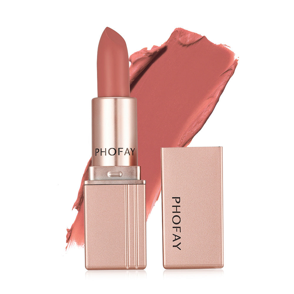 PHOFAY Matte Lipstick – Long-Lasting Velvet Finish, Smudge-Proof Hydrating Lip Color