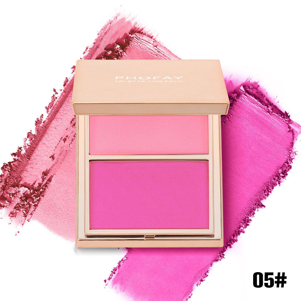 PHOFAY Double-Take Cream & Powder Blush Duo – Buildable Glow For A Natural Radiant Finish
