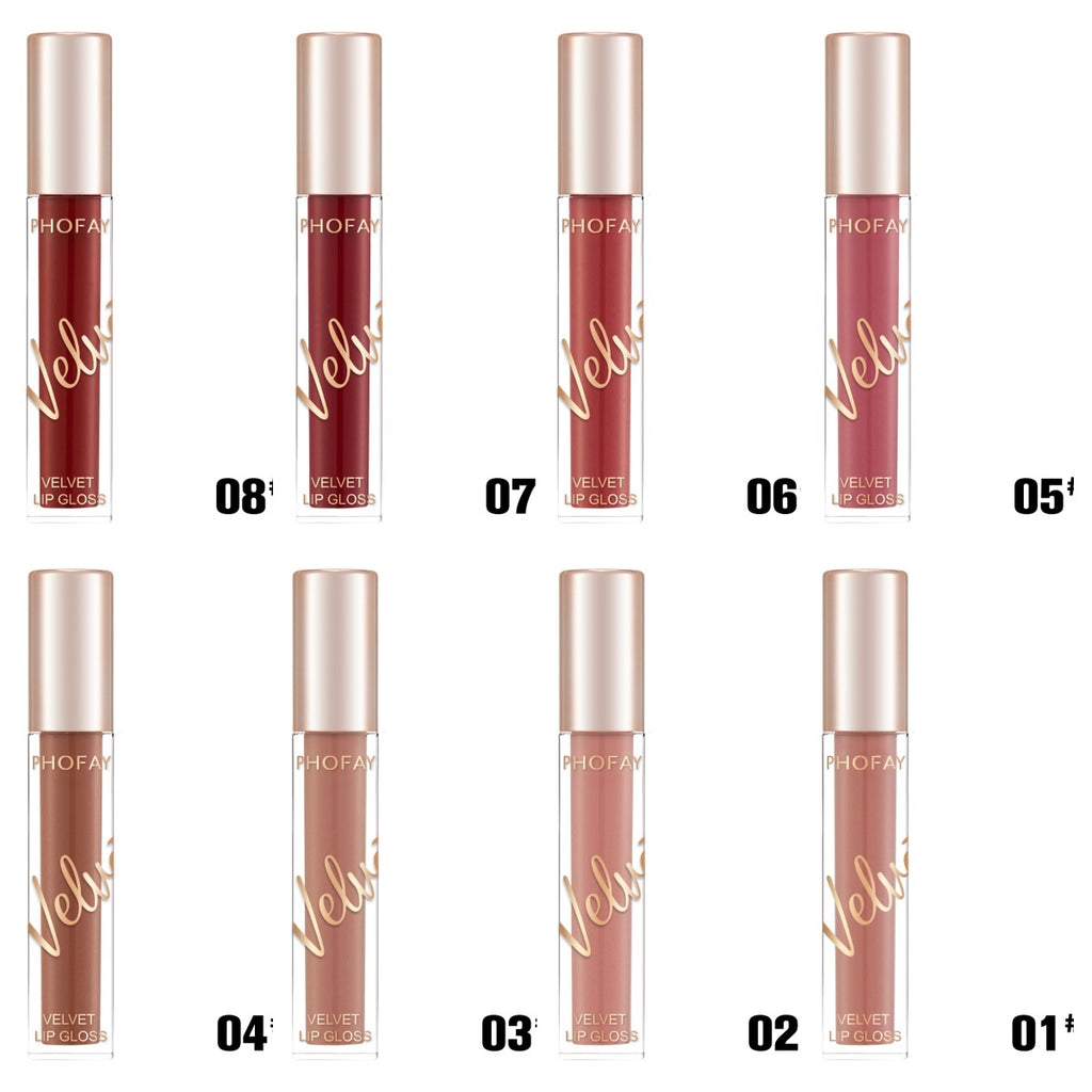 PHOFAY Velvet Lip Gloss – Rich, Smooth, Long-Lasting Velvet Finish for Soft, Plump Lips