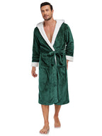 RONGTAI Long Fleece Bathrobe – Ultra Soft, Warm, and Cozy Winter Robe for Men & women