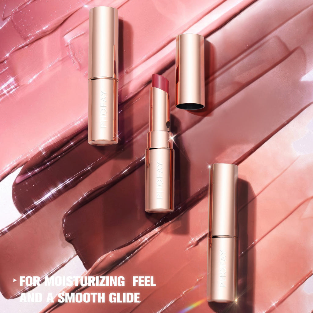PHOFAY Moisturizing Lipstick – Hydrating Creamy Lip Color With Smooth Satin Finish