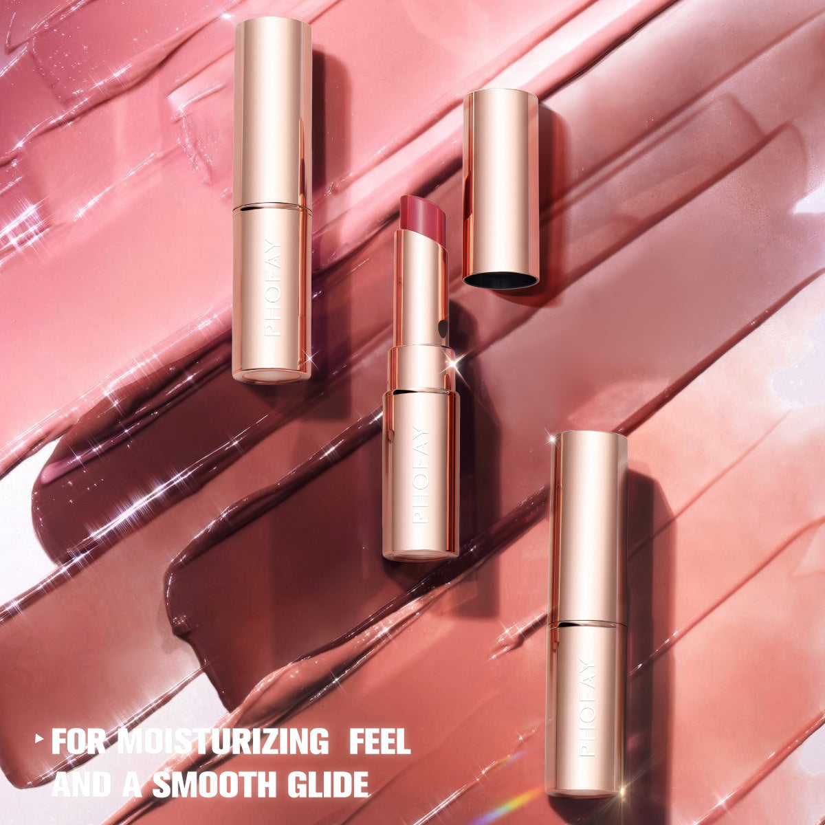 PHOFAY Moisturizing Lipstick – Hydrating Creamy Lip Color With Smooth Satin Finish