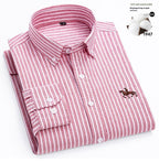 Men’s Cotton Long-Sleeved Casual Shirt – Soft Breathable Everyday Button-Down Top