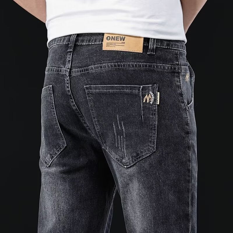 Men’s Summer Thin Stretch Jeans – Lightweight Breathable Slim Fit Denim Pants