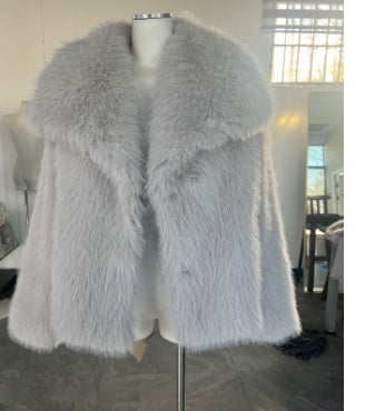 Women’s Winter Plush Coat – Thick Warm Fluffy Lapel Jacket for Casual & Chic Outfits