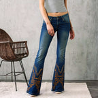 Women's High-Waist Heart Cut-Out Jeans – Y2K Wide-Leg Full-Length Vintage Wash Denim with Sweetheart Side Detail