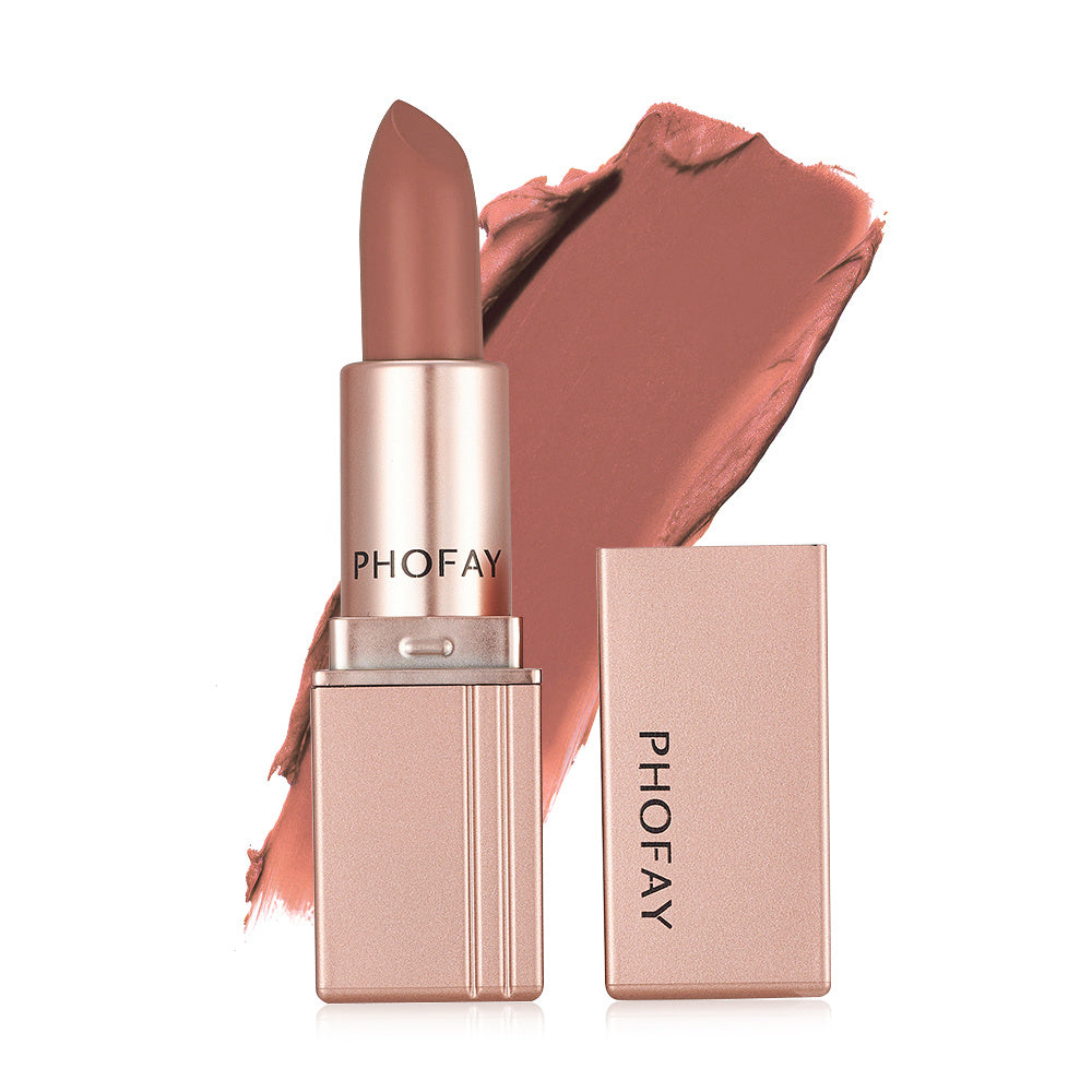 PHOFAY Matte Lipstick – Long-Lasting Velvet Finish, Smudge-Proof Hydrating Lip Color
