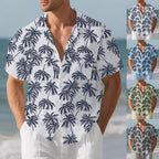Men’s European & American Beach Shirt – Casual Short Sleeve Summer Top