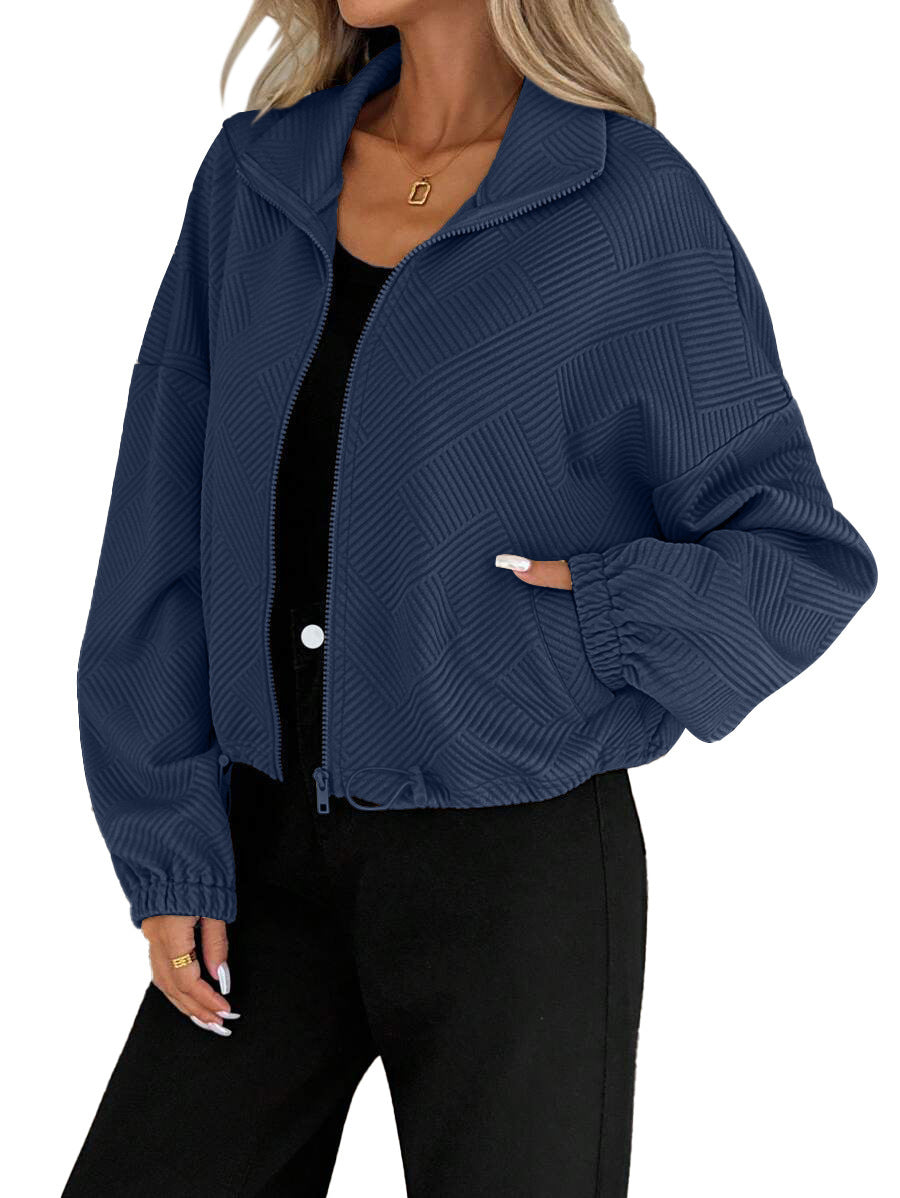 Women’s Loose Baseball Uniform Coat – Casual Varsity Style Jacket for Everyday Wear