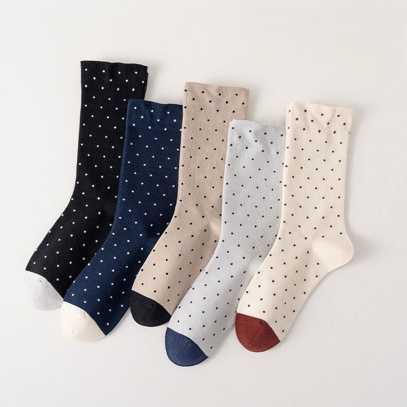5 Pairs Women’s Cute Soft Crew Socks – Breathable Lightweight Above-Ankle Casual Socks for Daily Wear